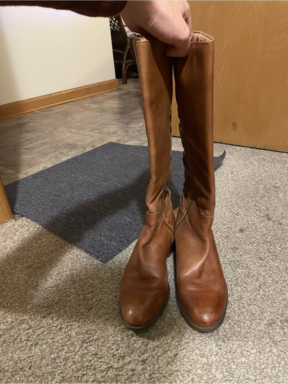 BCBGeneration Tan Lace-Up Riding Boots - Picture 4 of 8